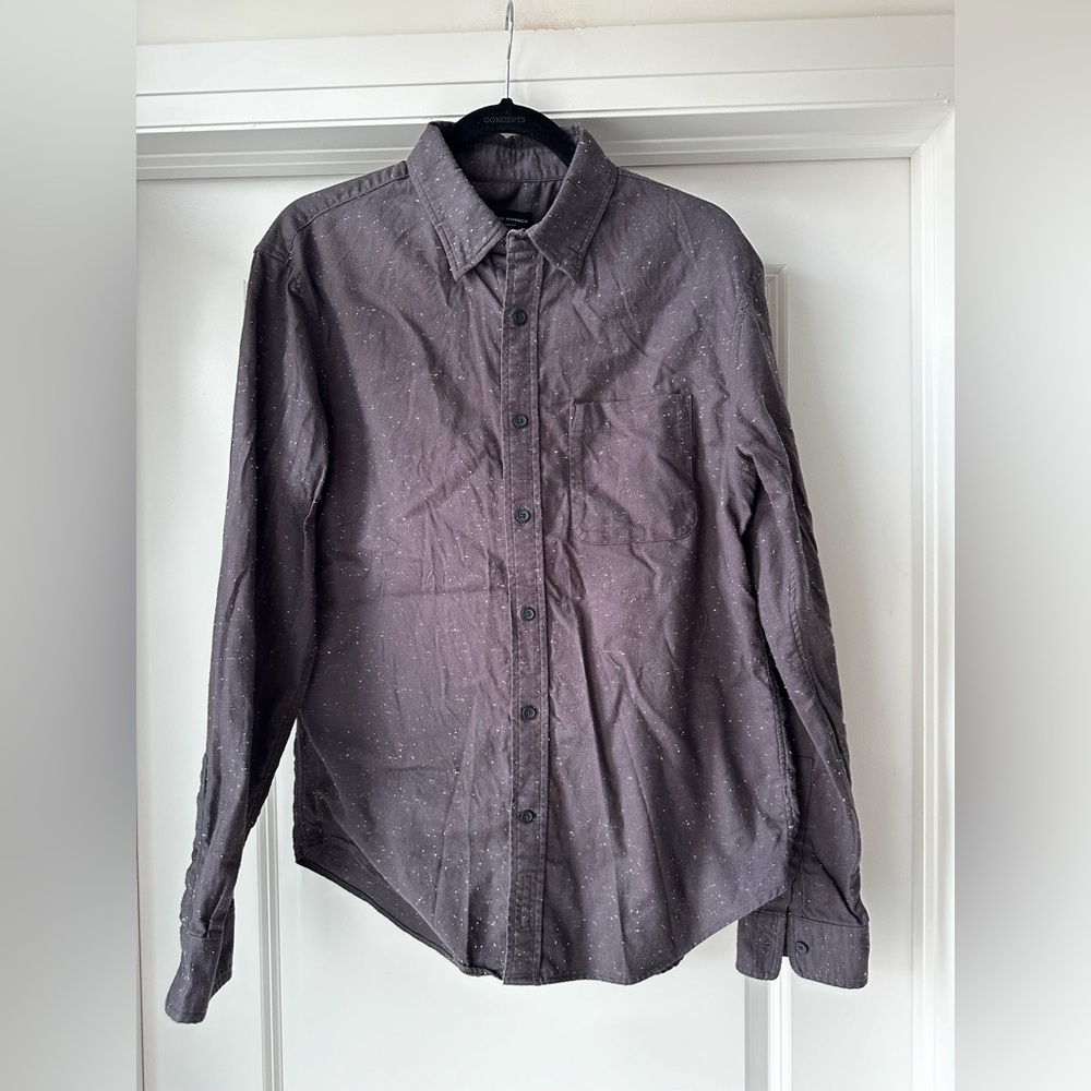 Club Monaco Gray Casual Button Down Shirt